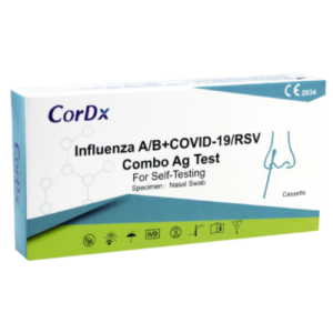 CorDx Combo +Influenza +Covid-19 Antigen Selbsttest für zuhause